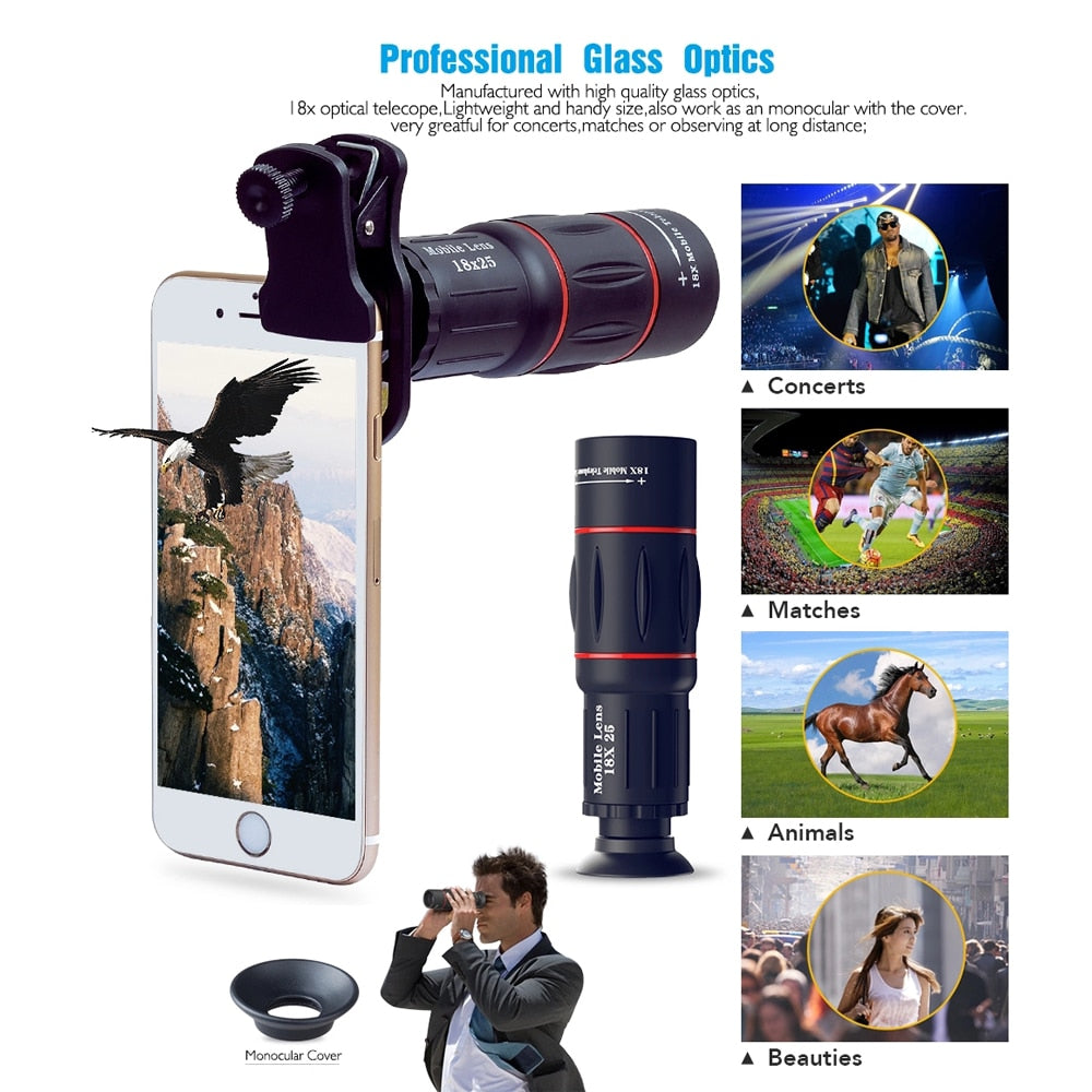 APEXEL Telescope Telephoto Lens - Zoom Lens for Smartphones APEXEL Telescope Telephoto Lens - Zoom Lens for Smartphones